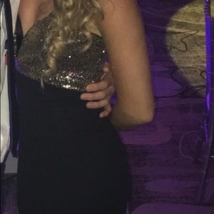 Beautiful black and gold sequence dress.